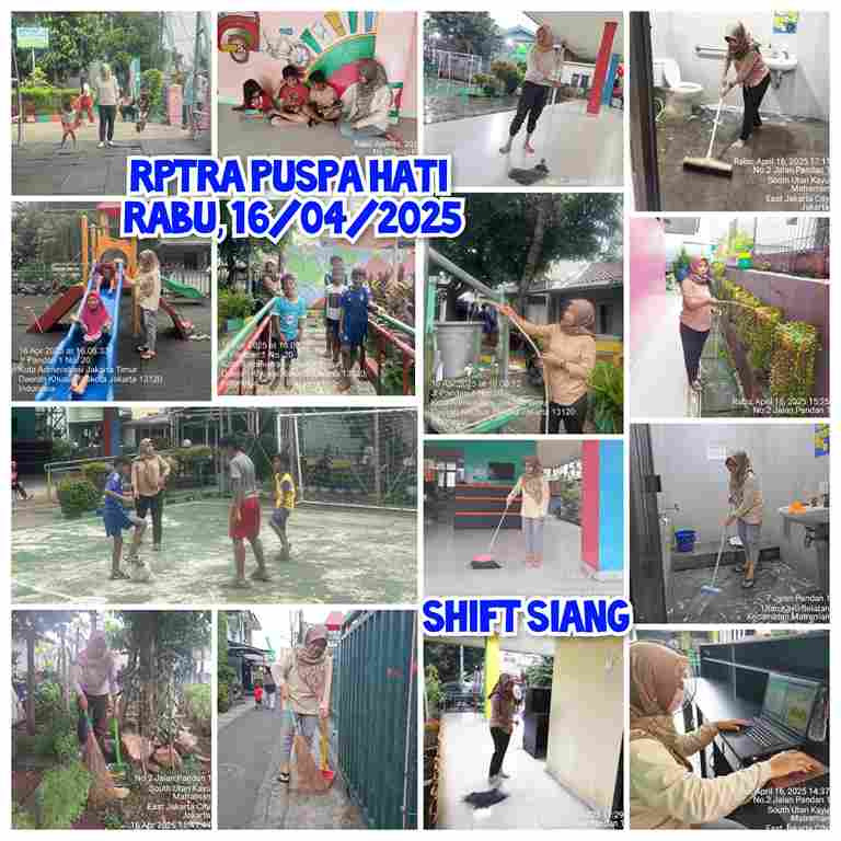 Piket Shift pagi dan siang Pengelola RPTRA