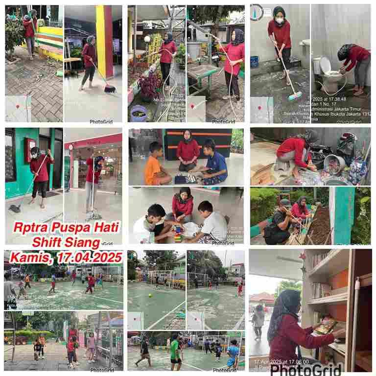 Piket Shift pagi dan siang Pengelola RPTRA