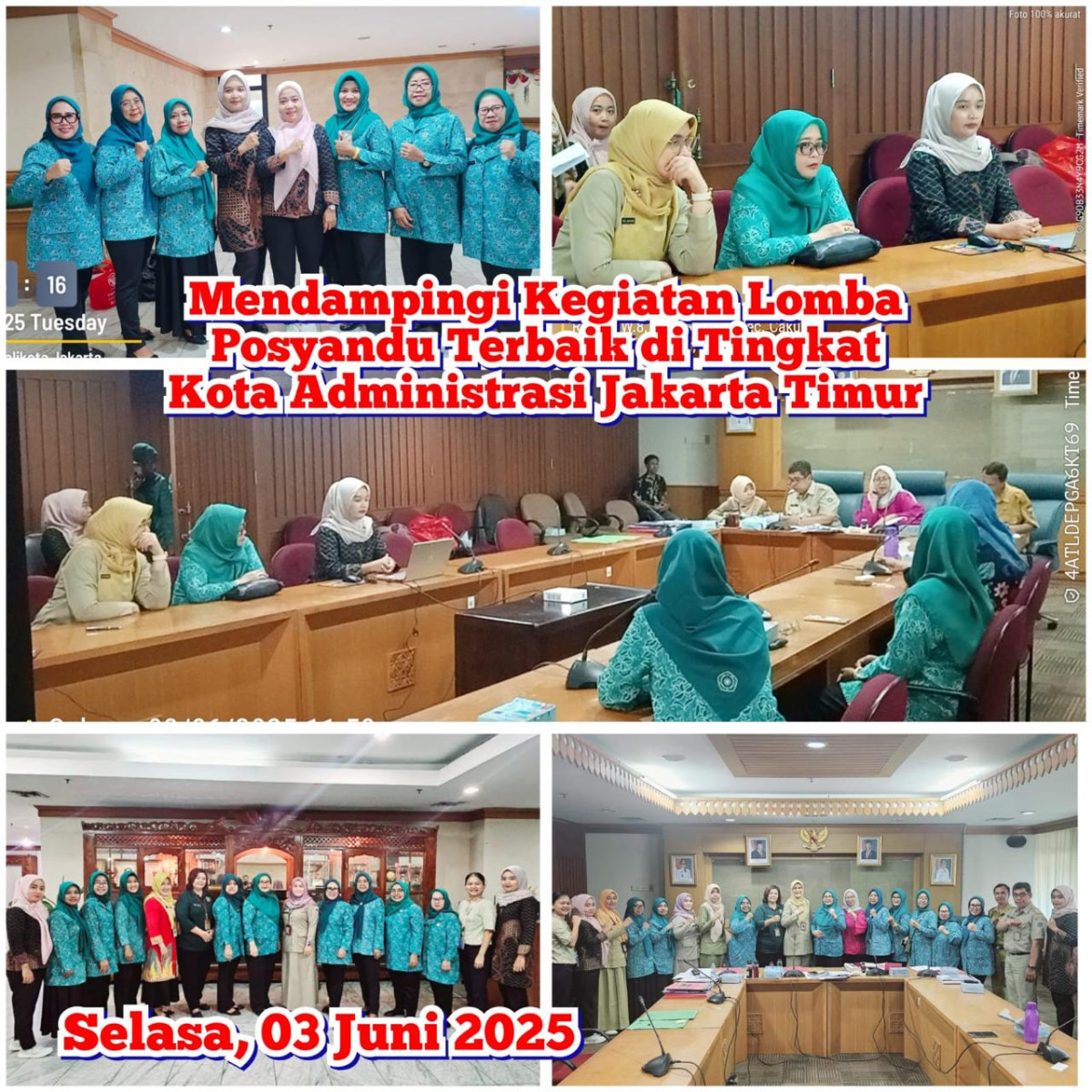 Mendampingi Lomba Posyandu Terbaik Tingkat Kota Adm. Jakarta Timur