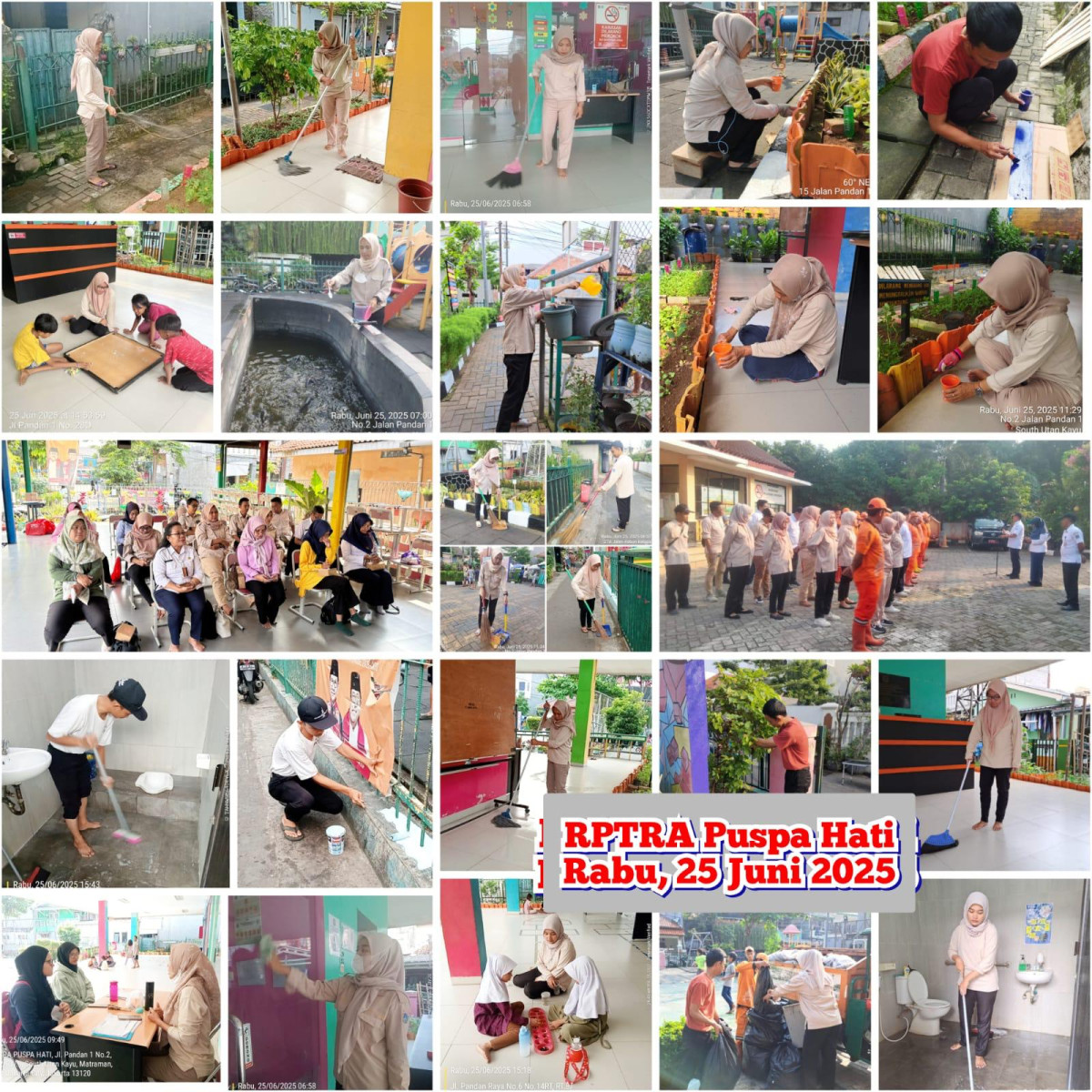 Piket Shift Pagi dan Shift Siang Pengelola RPTRA