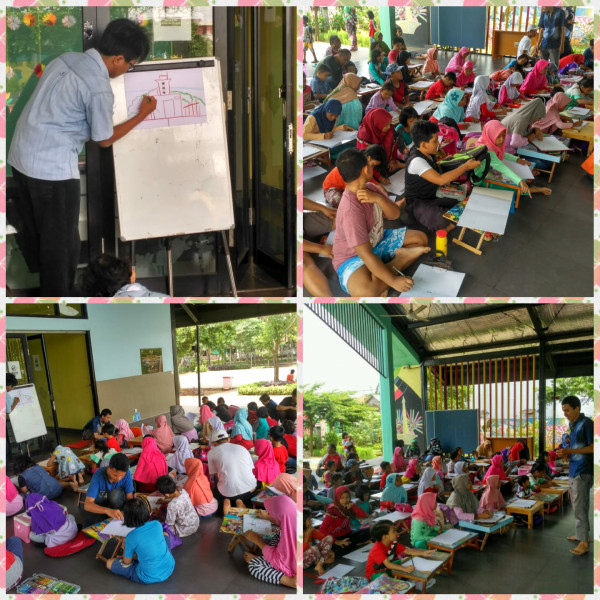 Latihan menggambar Sudin Parbud