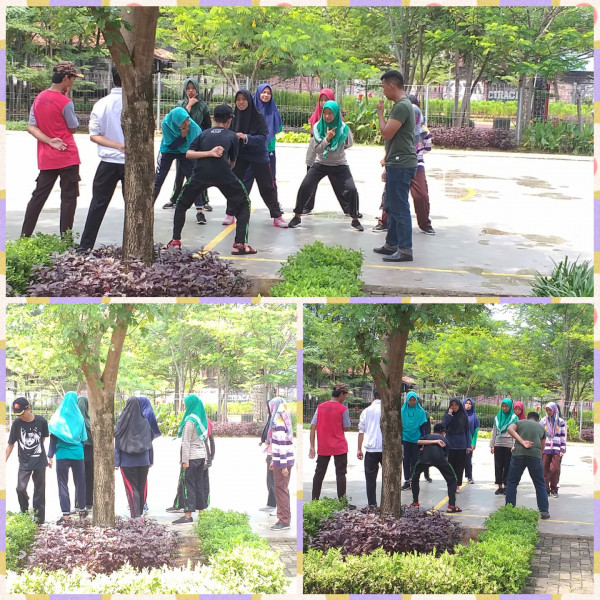 Latihan paskibra SMA 106