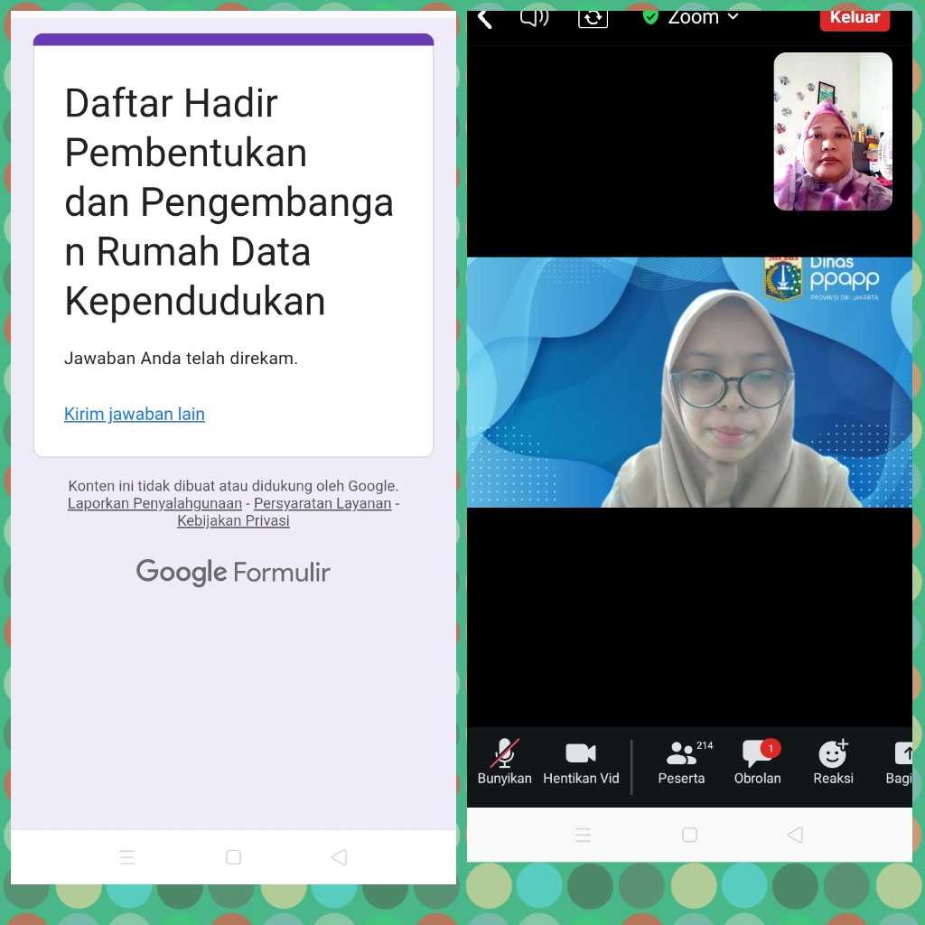 ZOOM PEMBENTUKAN RUMAH DATA KEPENDUDUKAN