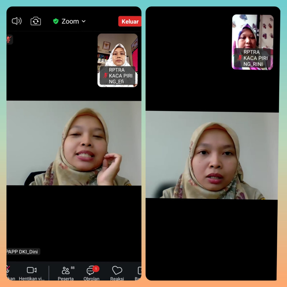 ZOOM RAPAT SURAT KELUARGA UNTUK GUBERNUR DALAM RANGKA HARGANAS