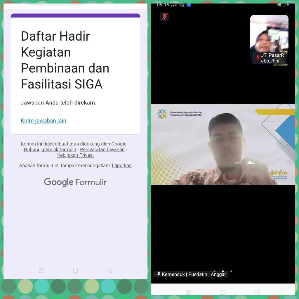 ZOOM PEMBINAAN DAN FASILITASI SIGA