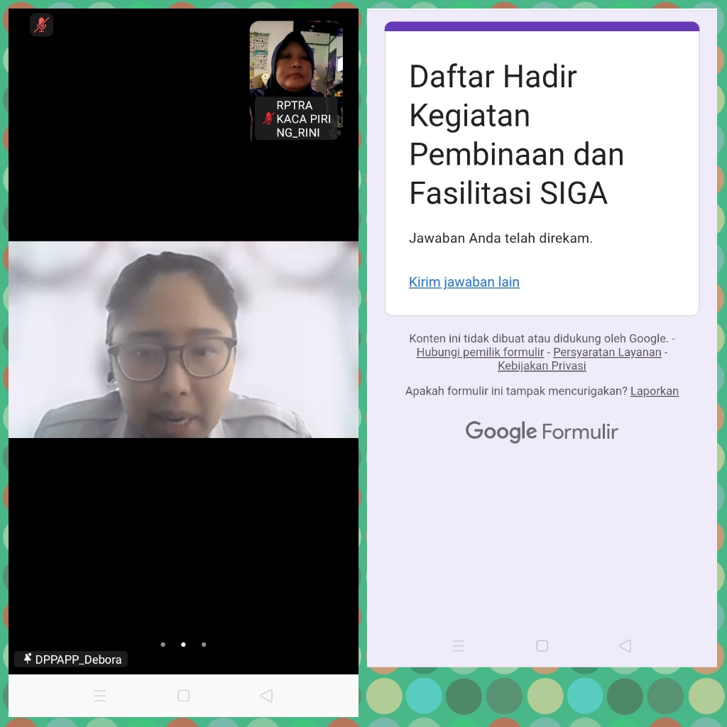 ZOOM PEMBINAAN DAN FASILITASI SIGA