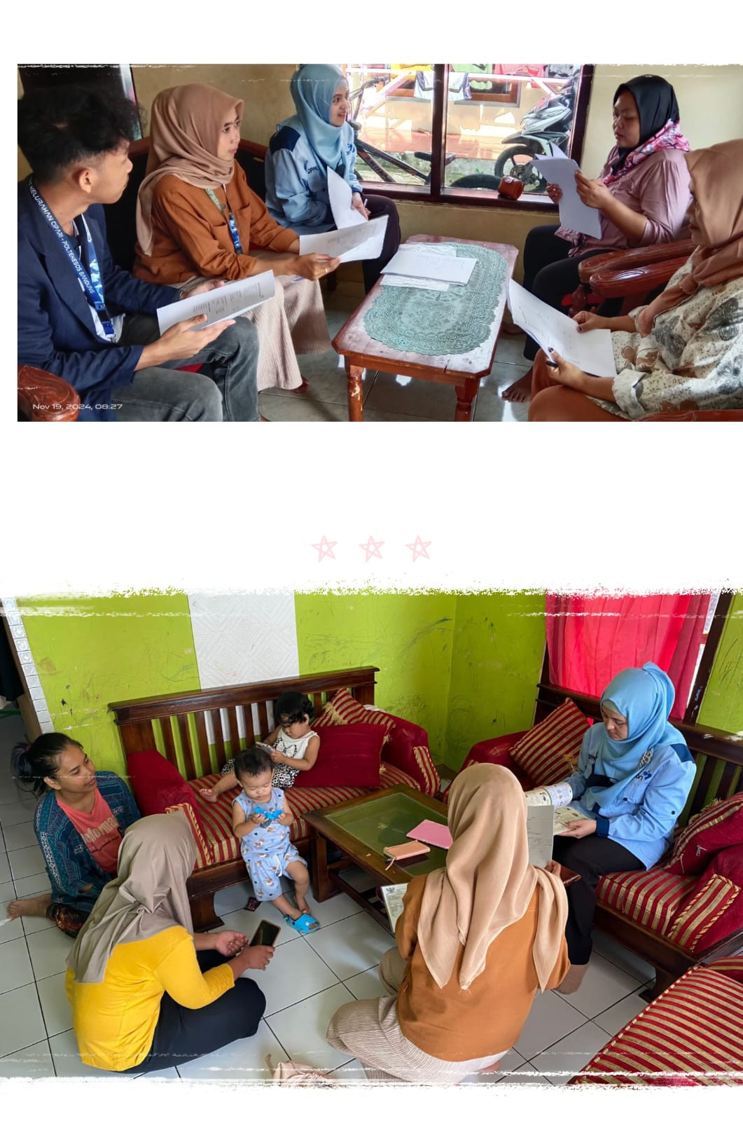 Melakukan Home Visit  dalam rangka pendampingan TPK pada Keluarga Beresiko Stunting