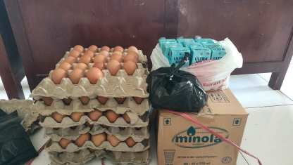 Telor untuk dibagikan kepada ibu hamil kek  dan balita gizi kurang