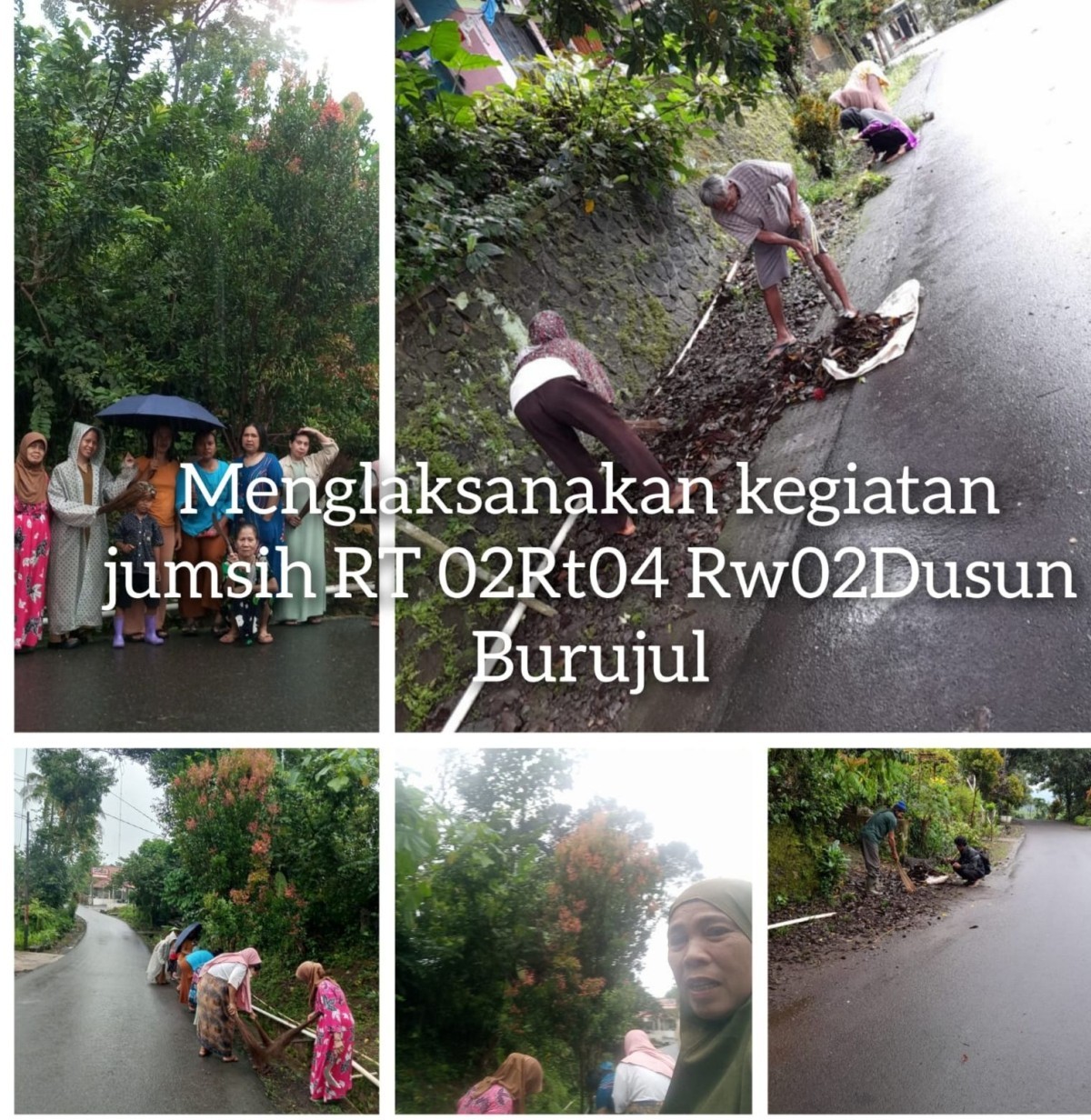 Kegiatan Jumat Bersih di lingkungan Kampung KB