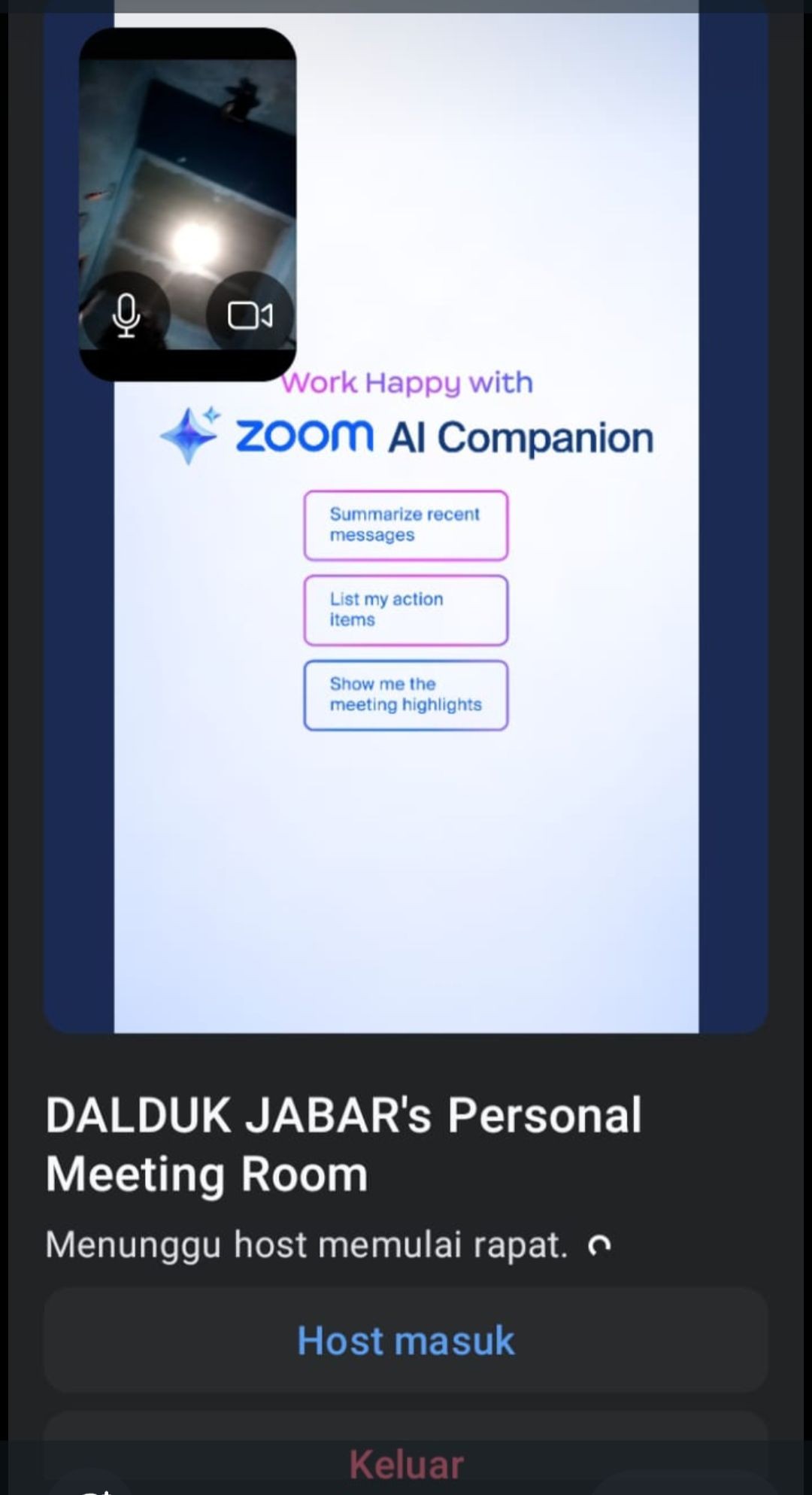 Mengikuti zoom Kampung KB TK Prov Jabar