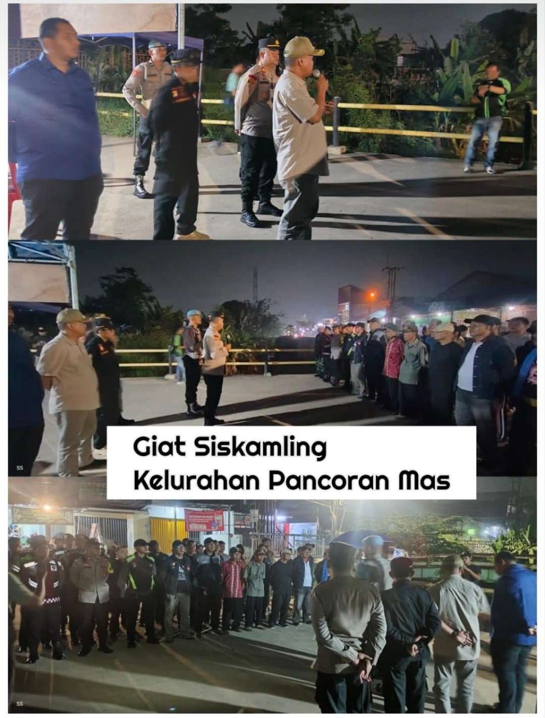Kegiatan Sistem Keamanan Keliling (SisKamling) kelurahan Pancoran Mas