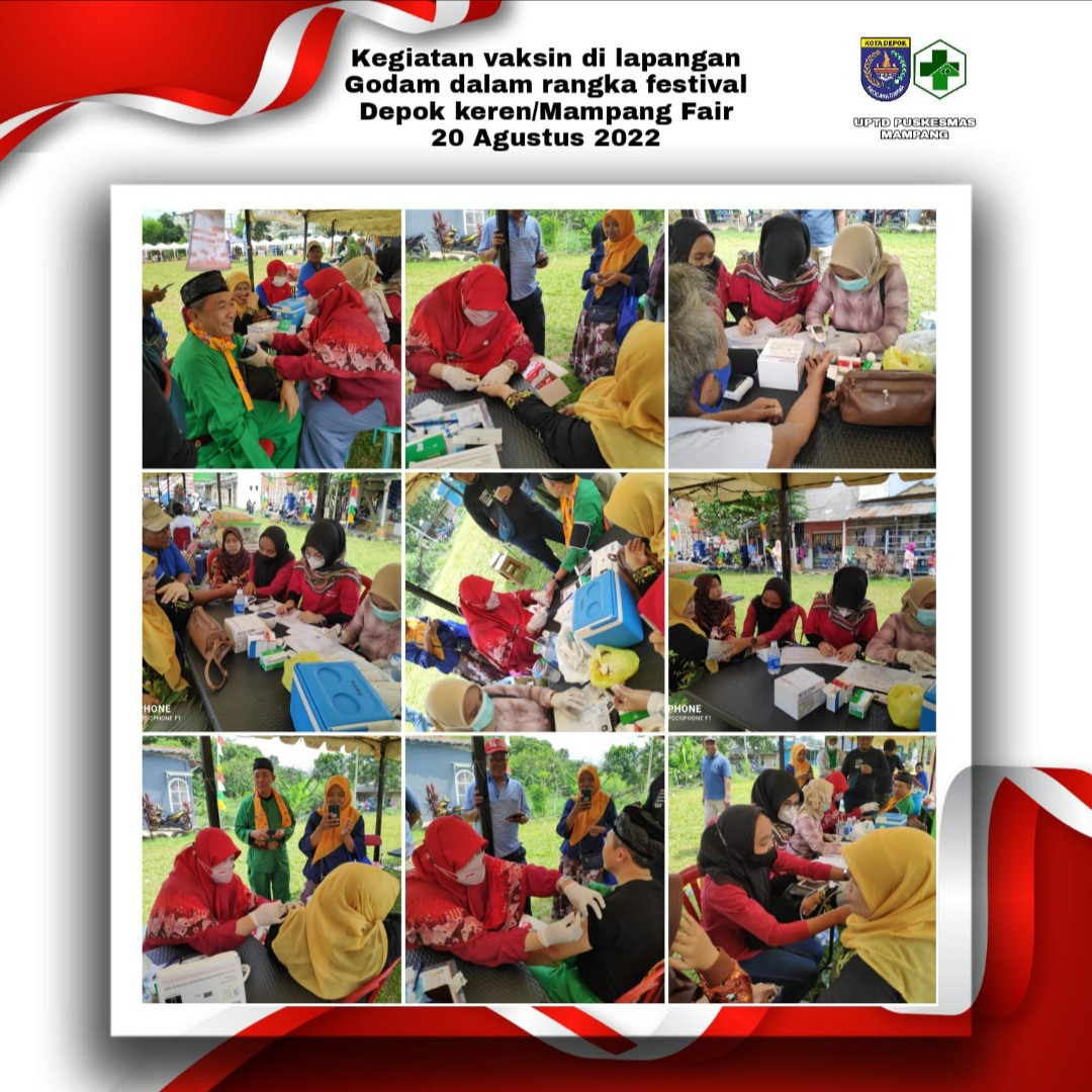 Kegiatan vaksin di acara mampang fair Remaja Mampang