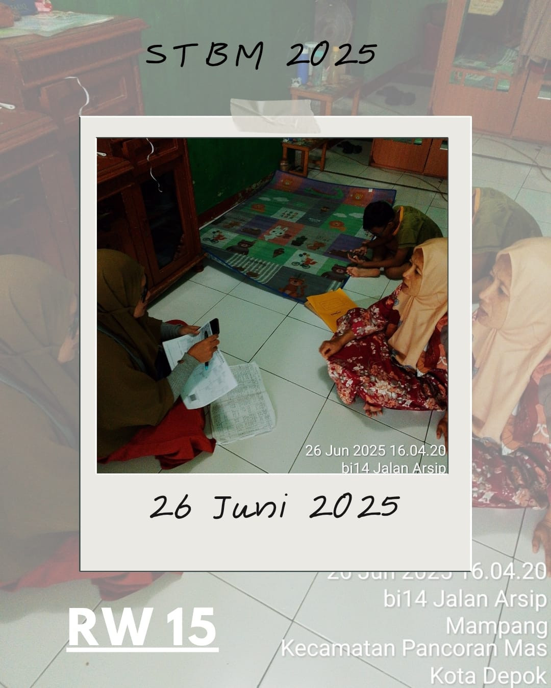 Pendataan STBM  26 Juni 2025 Di Wilayah RW-RW Kelurahan Mampang