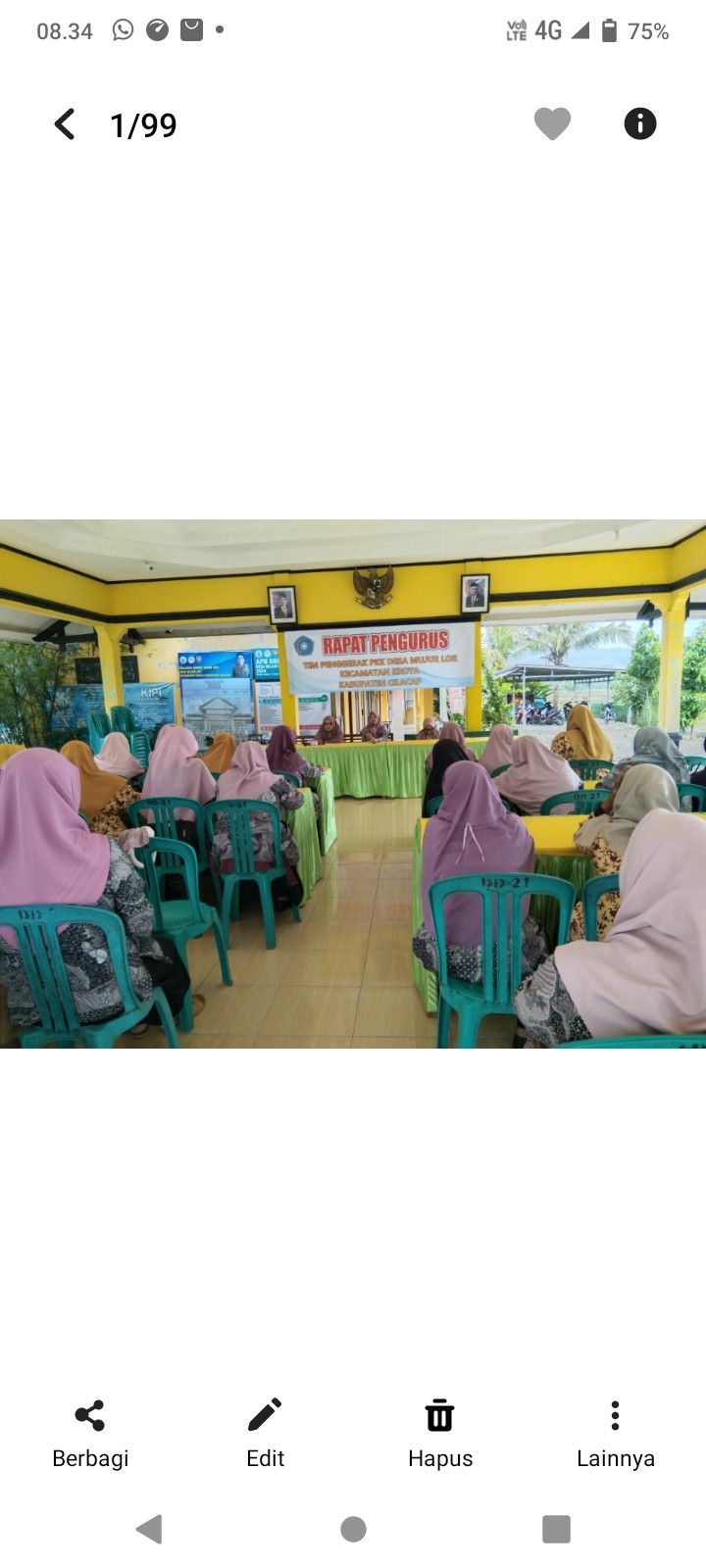 Pertemuan Rapat Pengurus Tim PKK Mujur Lor