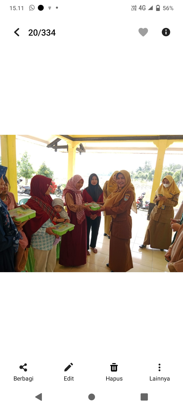 Pemberian Pmt Bumil KEK dan Balita Bankeu  hari pertama