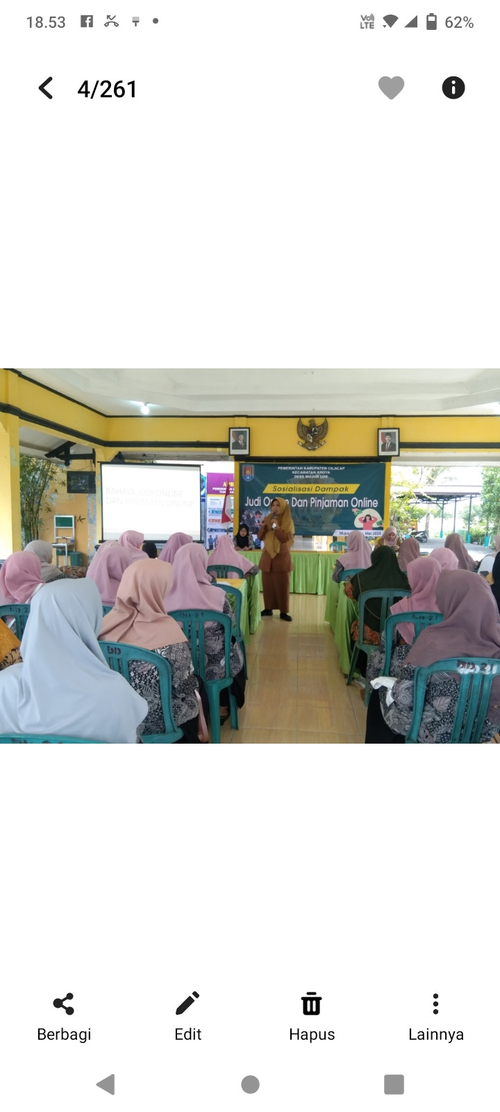 Sosialisasi dampak judi oneline dan pinjaman online