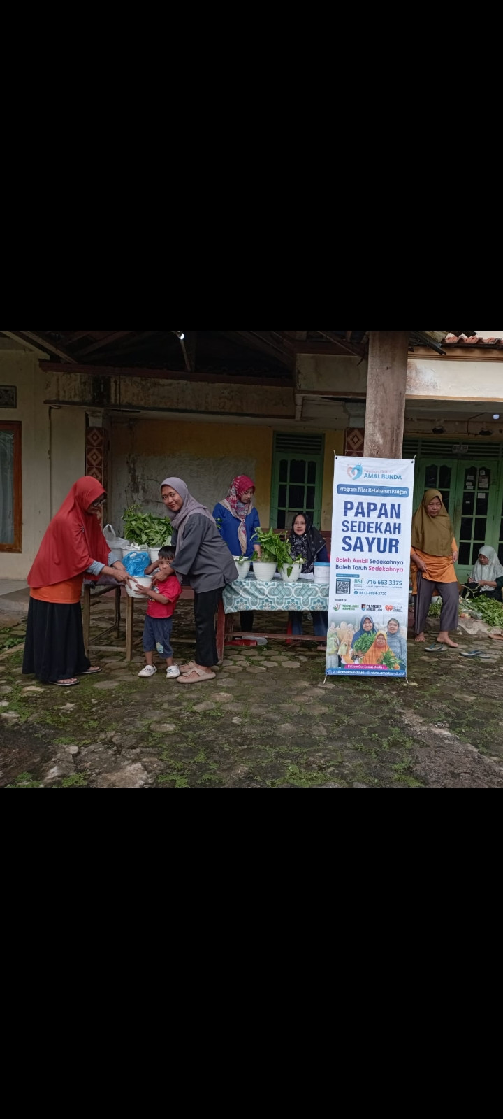 Papan sedekah sayuran rutin tiap hari jumatdi pecangakan