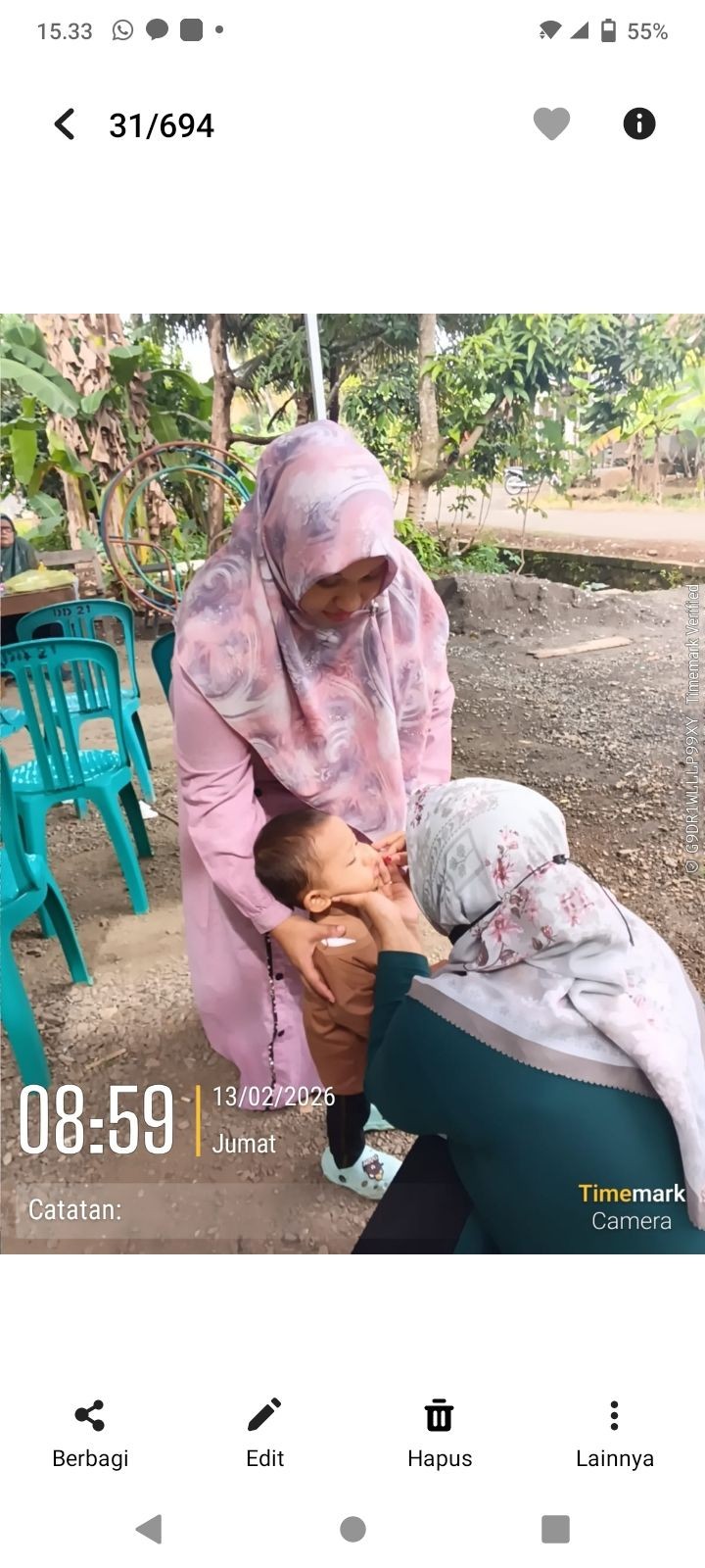 posyandu Balita Melati 3 rw 4 dengan pemberian vitamin A