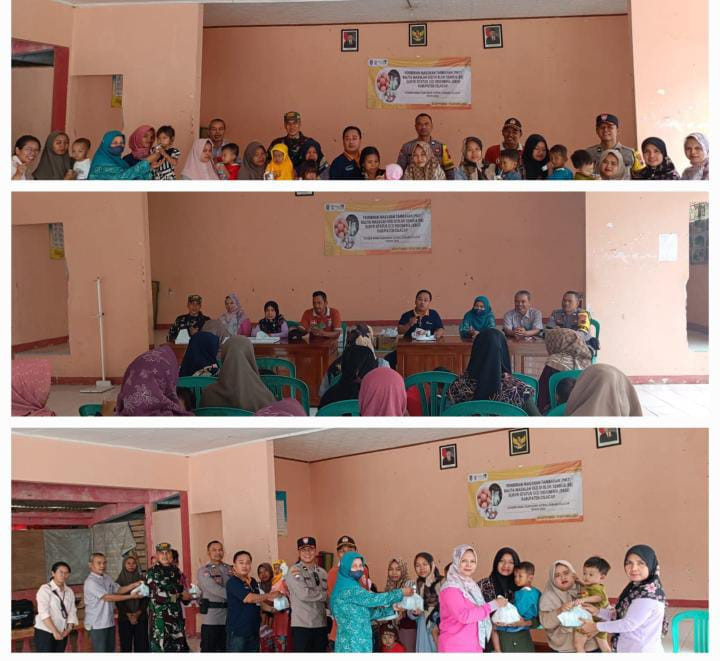 Pembagian susu dan telur bagi balita stunting desa cinyawang