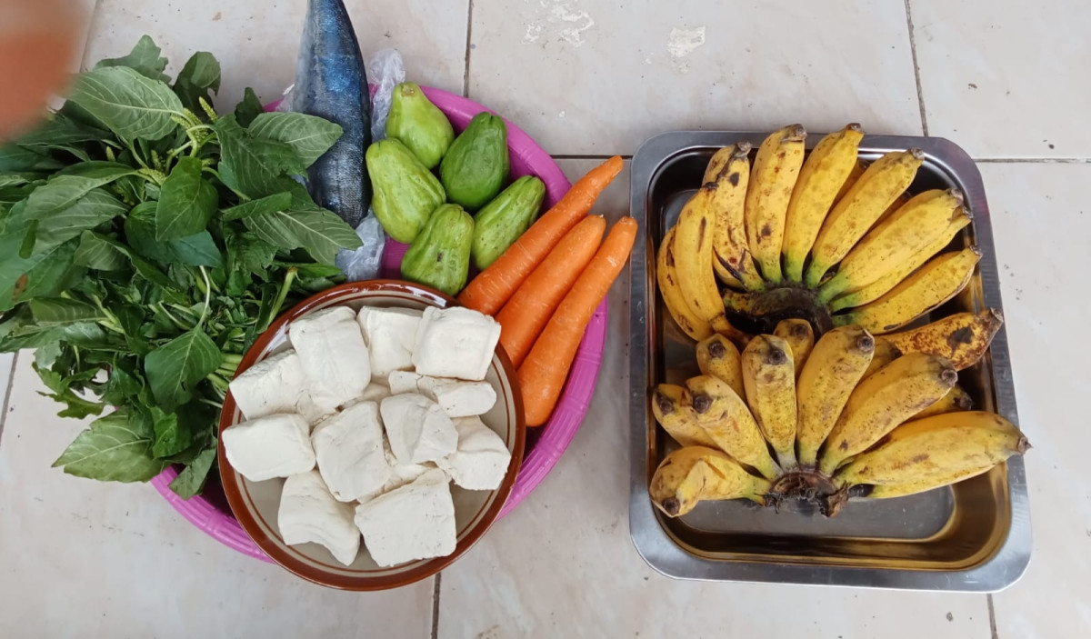 Menu PMT balita dan bumil kek masalah gizi desa cinyawang hari ke 102