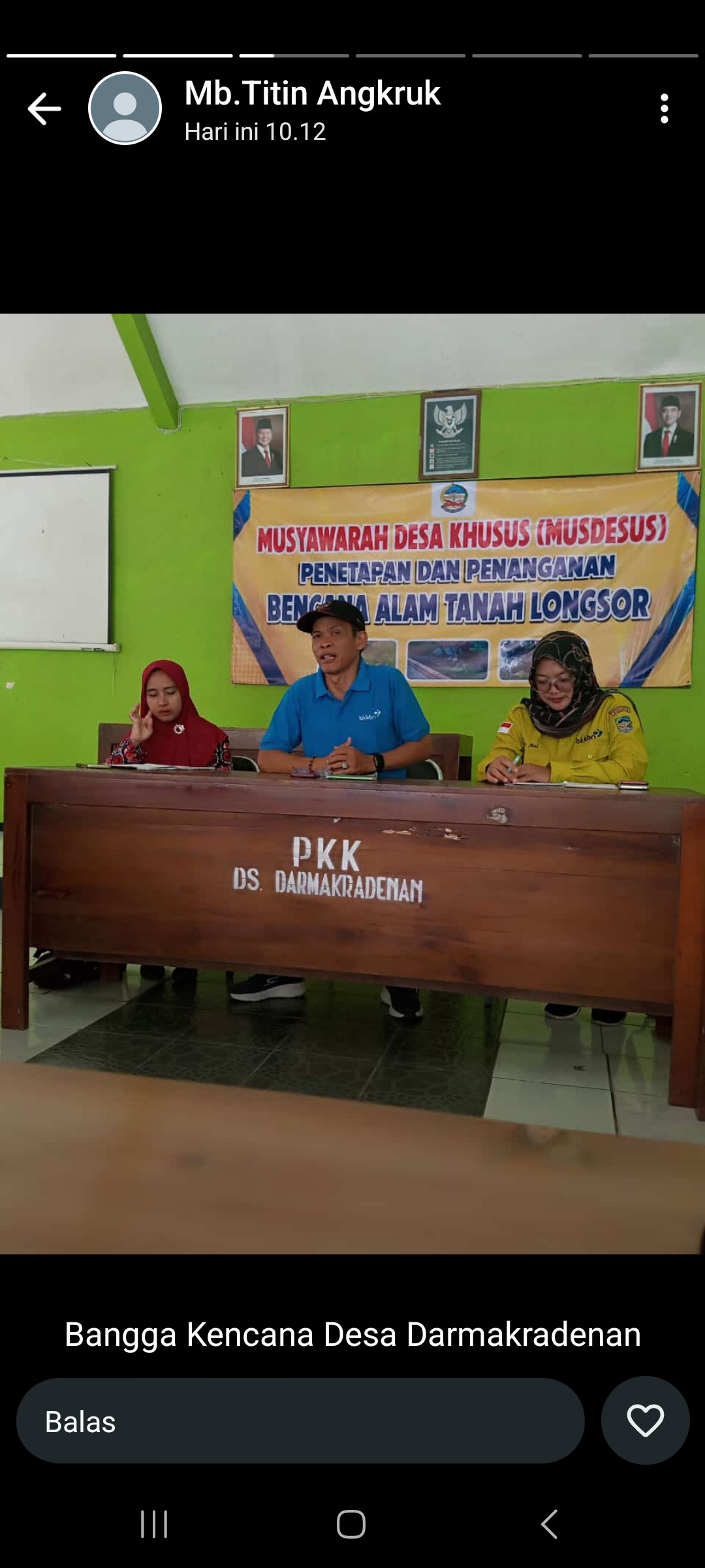 Sambutan Bpk Kepala Desa