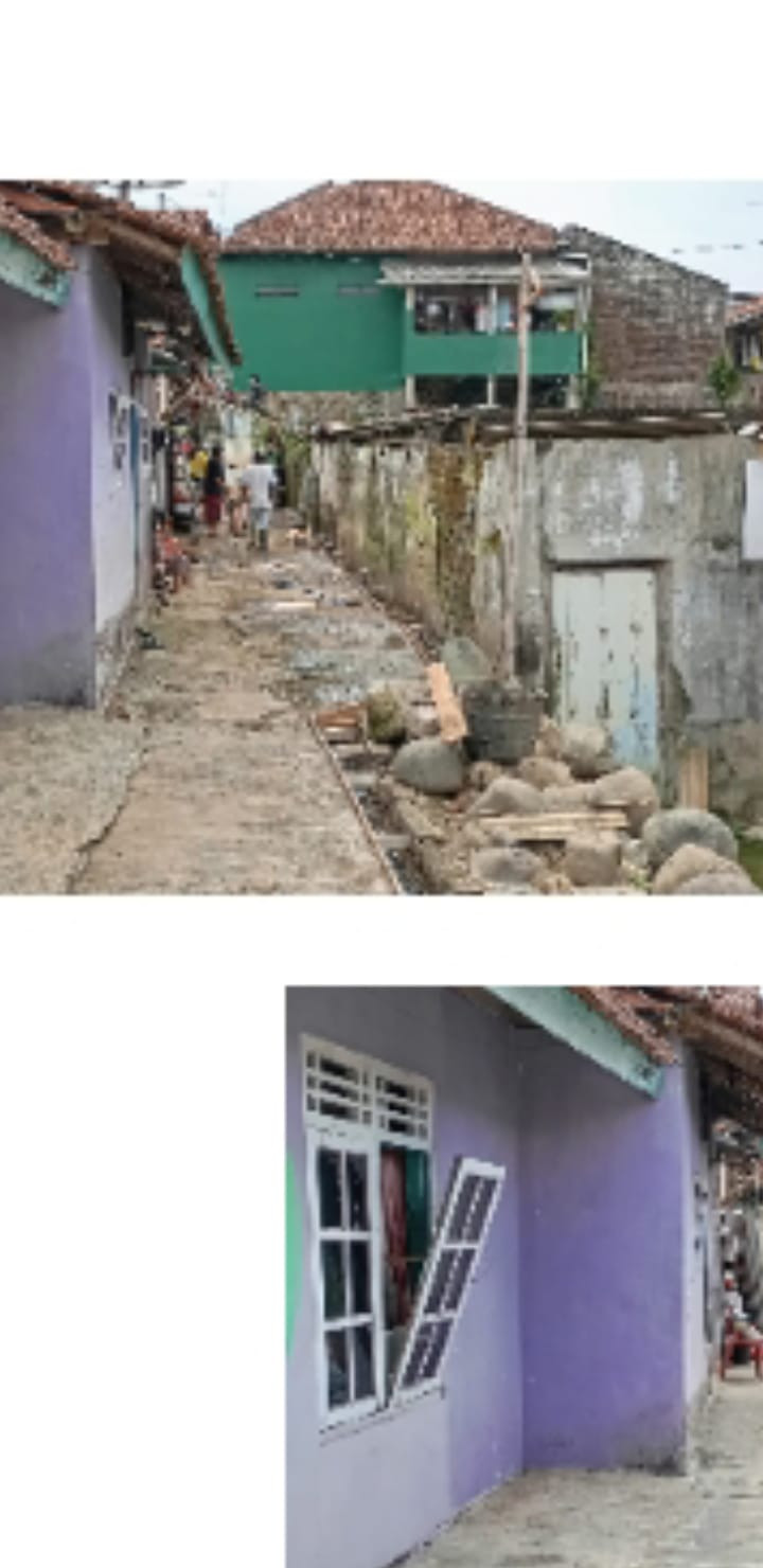 perbaikan akses jalan di komplek pasar kota