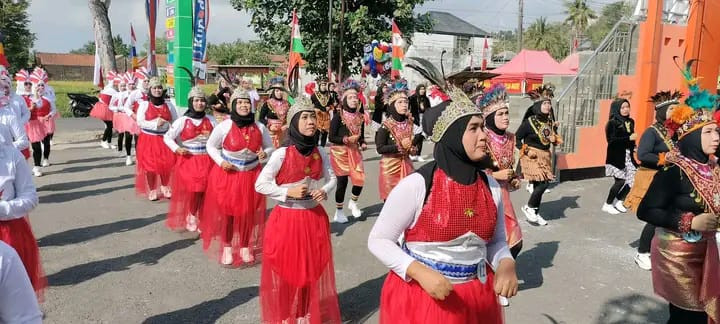 Germas dalam rangka Lomba Senam tingkat Desa menyambut HUT RI