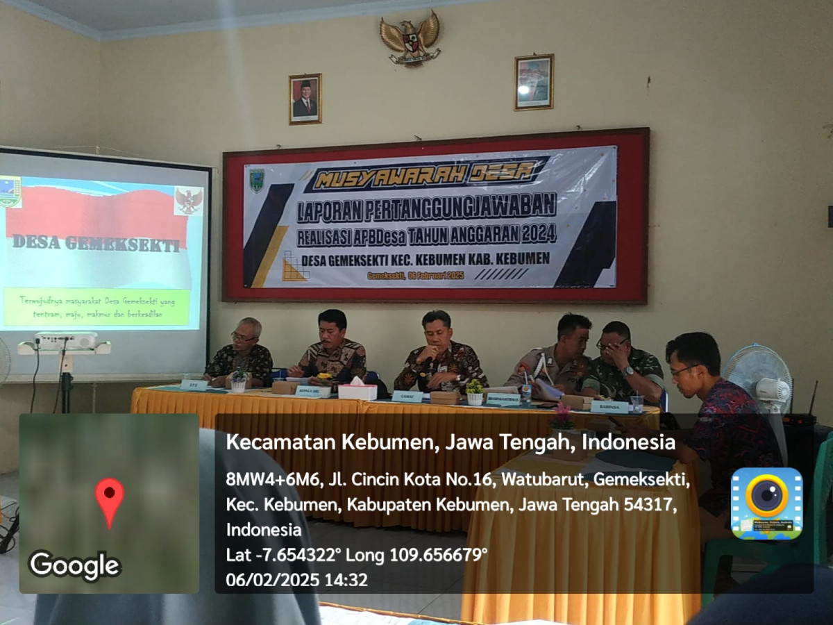 Musdes Laporan Pertanggung Jawaban Realisasi APBDesa Gemeksekti 2024