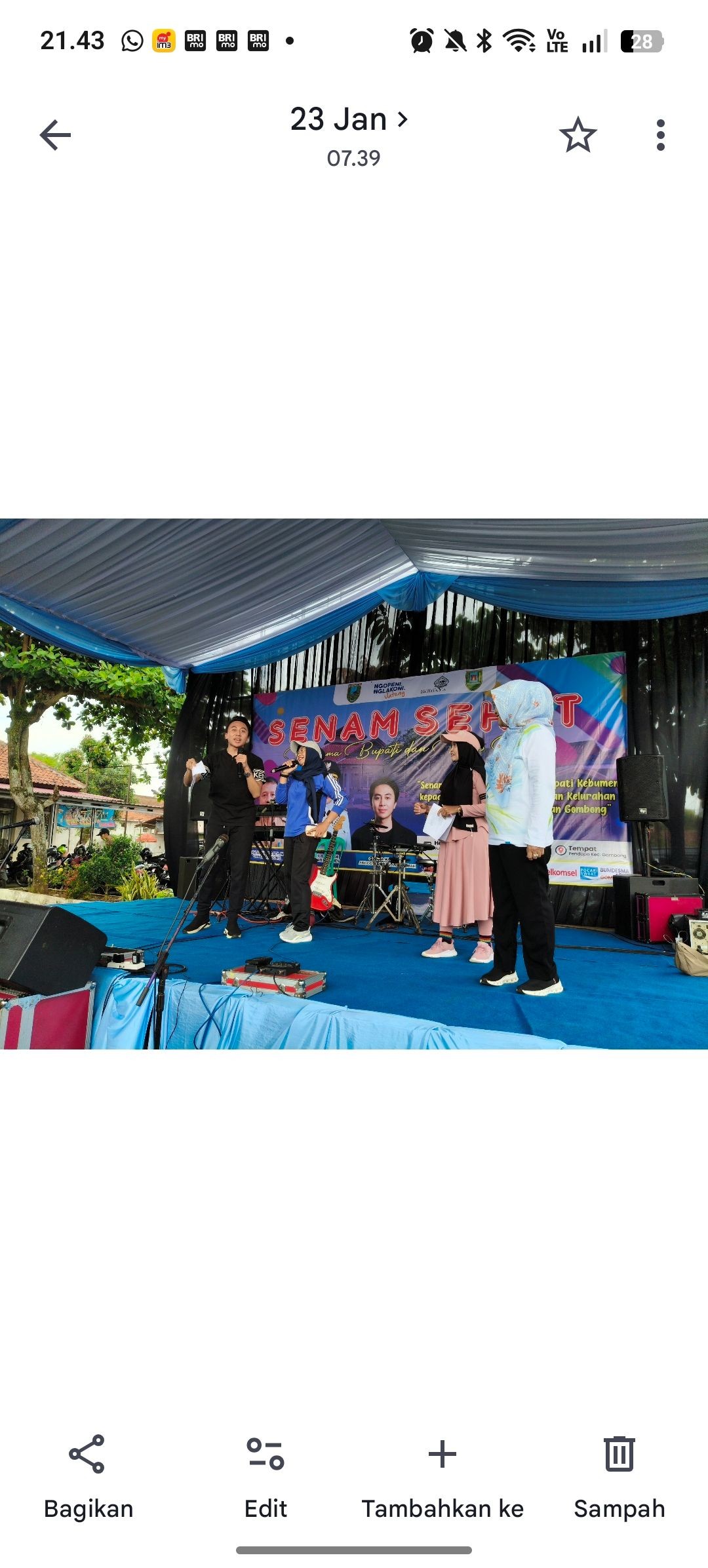 Senam bersama Bupati dan pembinaan PKK dan kader Sehat