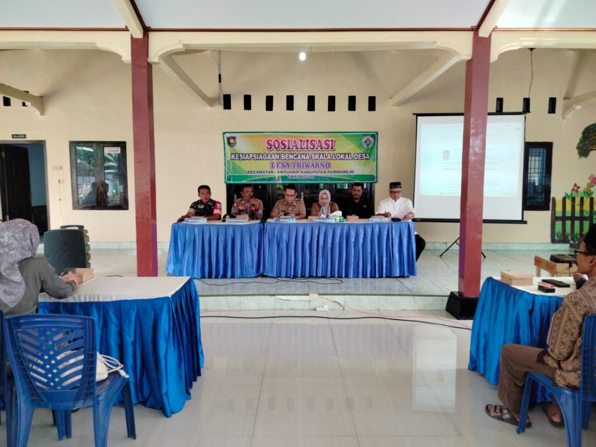 Sosialisai Kesiapsiagaan Bencana kepada Lembaga Desa dan Linmas Desa Triwarno