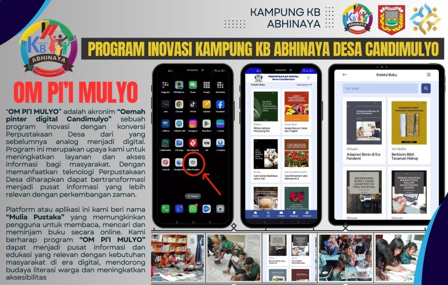 Om Pi'I Mulyo - Omah Pintar Digital Candimulyo - Program inovatif untuk meningkatkan literasi dan memudahkan akses informasi bagi masyarakat