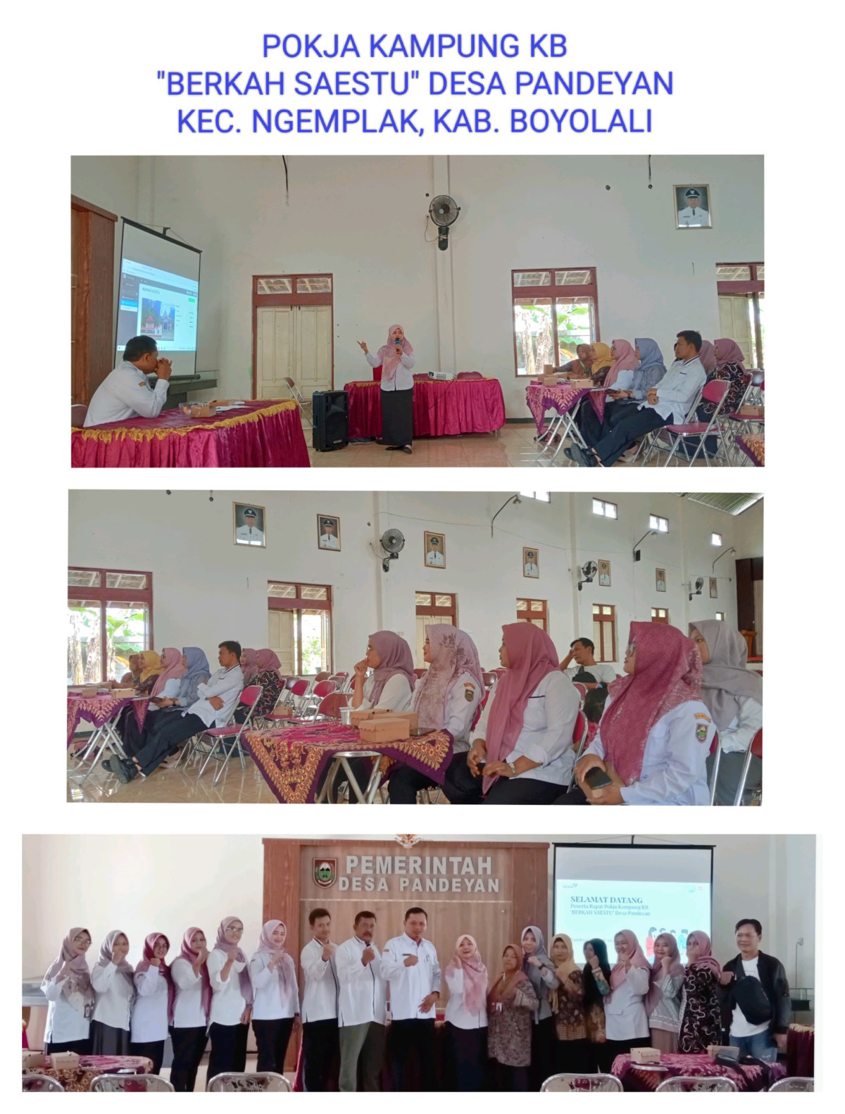 Operasional Kelompok Kerja Di Kampung KB ( BOKB ) Kampung KB Berkah Saestu di Desa Pandeyan