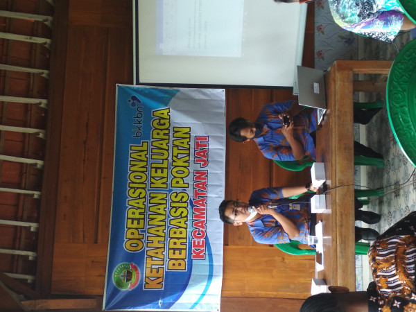 Sambutan dan Pengisian Materi dari Koordinator Balai Penyuluh KB Kecamatan Jati