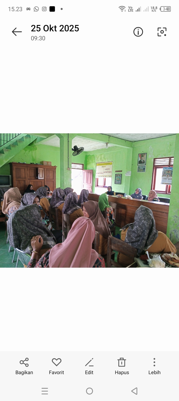 Pertemuan PKK dan kader posyandu kampung KB suro nyamin