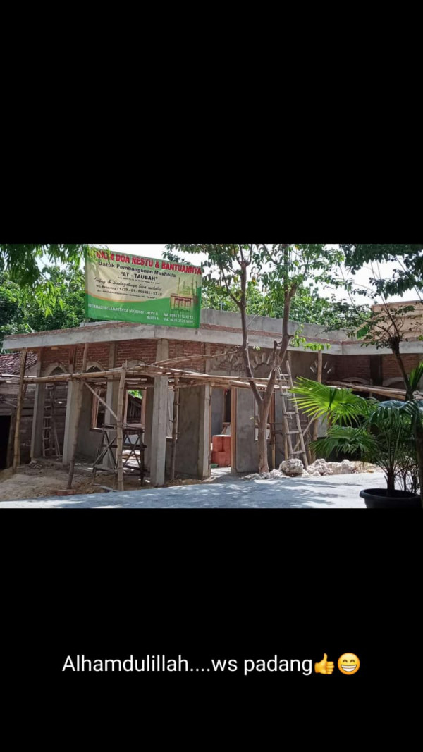 Pembangunan mushola At Taubah di  rt 2 rw 3