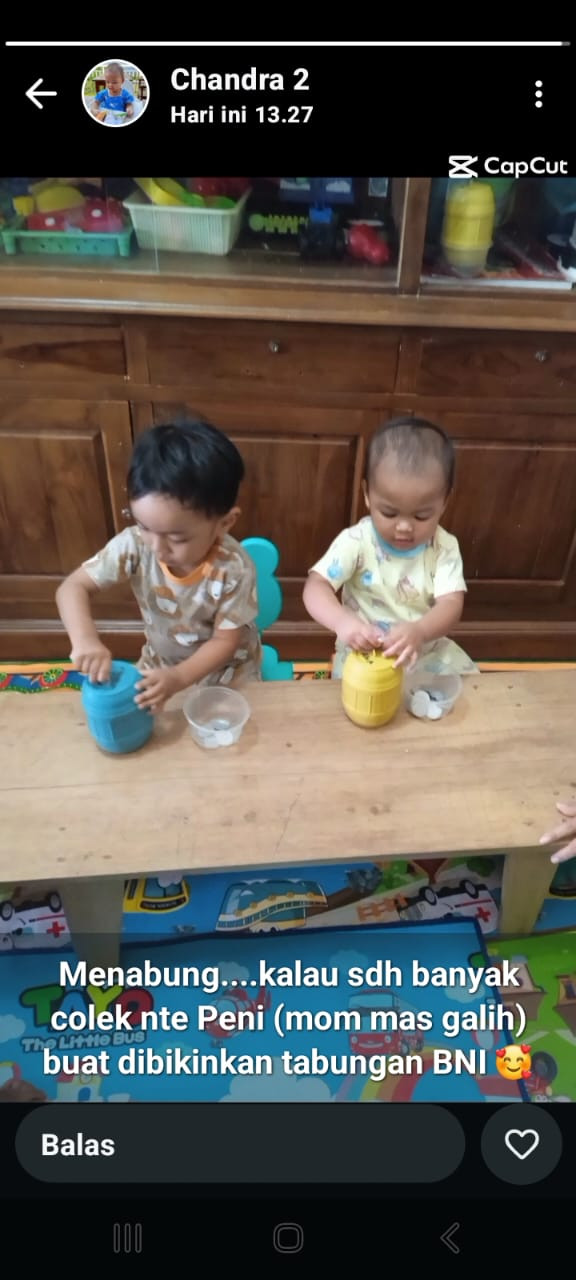 pembelajaran menabung untuk Balita