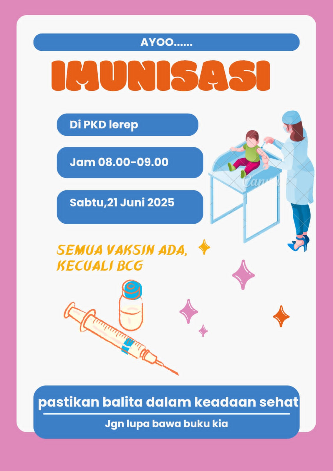 IMUNISASI BALITA DUKUH LEREP DAN KARANGANYAR