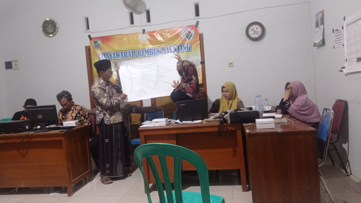 Paparan Peta sasaran Stunting oleh Kader KPM