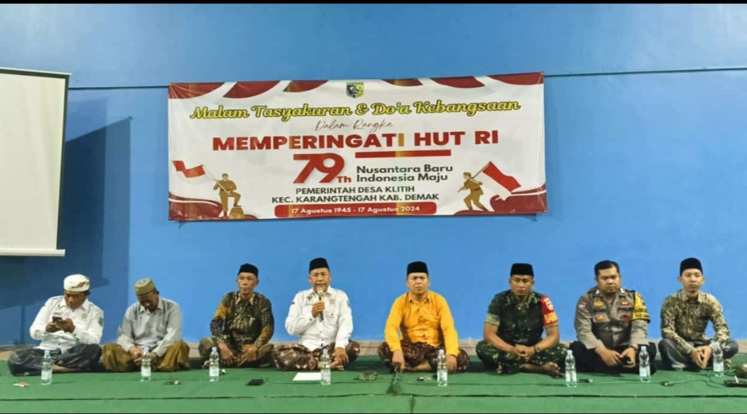 Tasyakuran Doa kebangsaan, dalam rangka memperingati HUT RI Kemerdekaan ke 79 Ds Klitihti