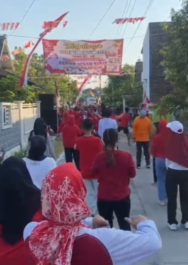 Senam bersama dalam rangka HUT RI ke 79