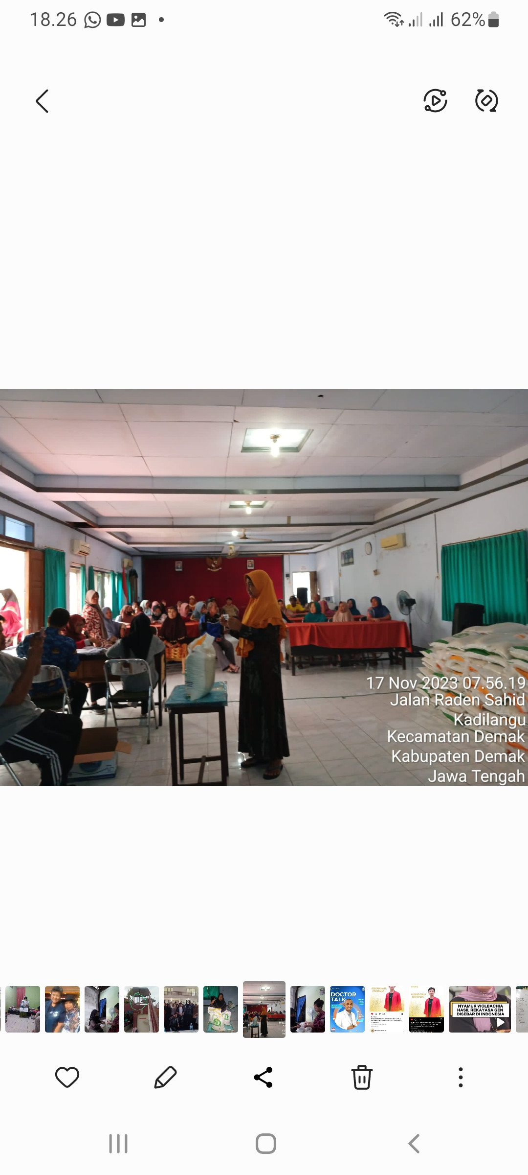Pengambilan bantuan pangan dari dinas pertanian