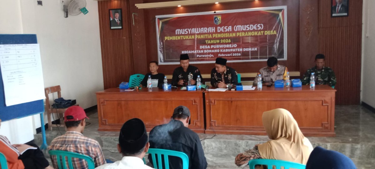 MUsdes pembentukan panitia perangkat desa yang bermanrtabat