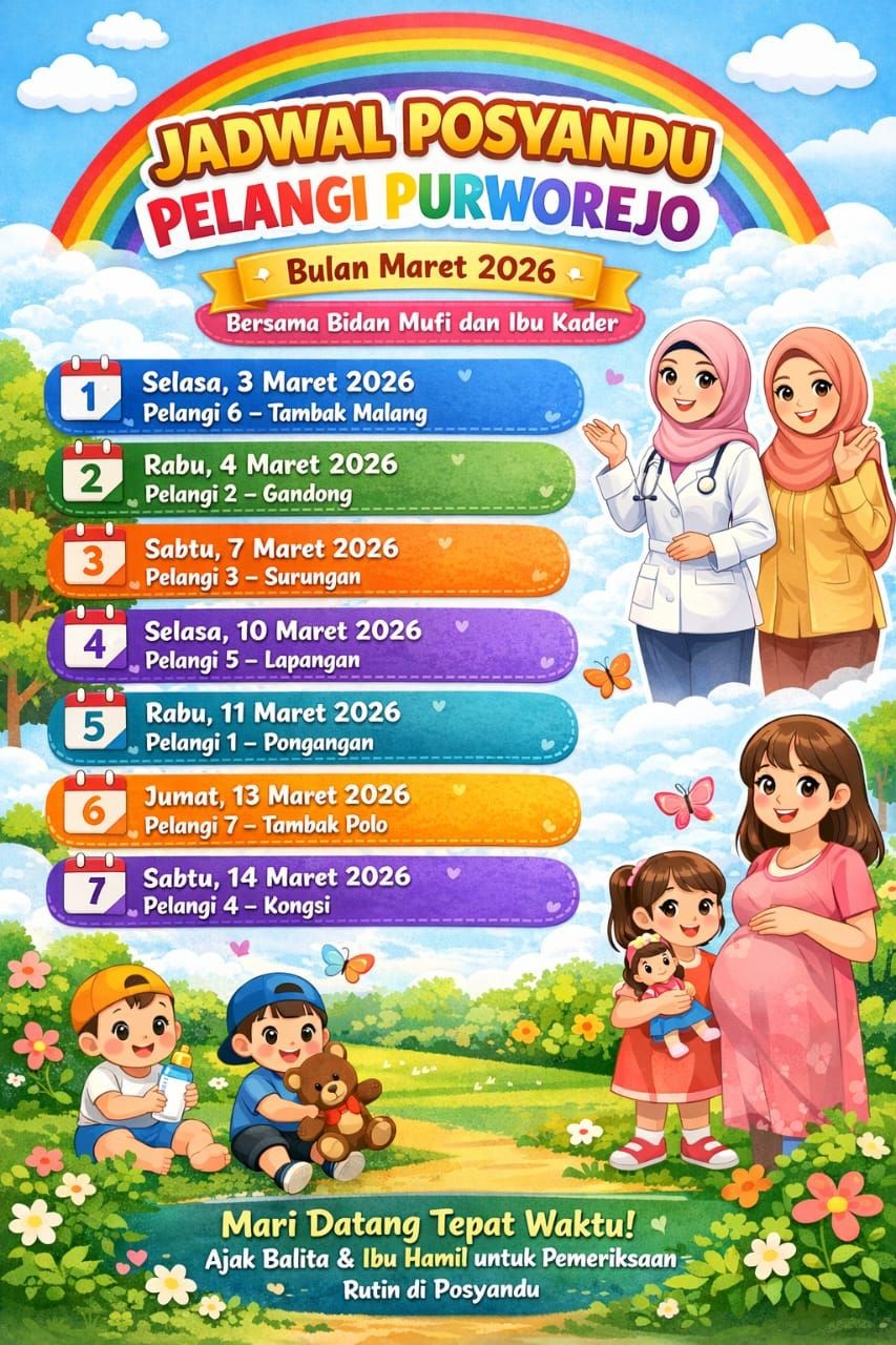 jadwal posyandu awal bulan maret sudah mulai