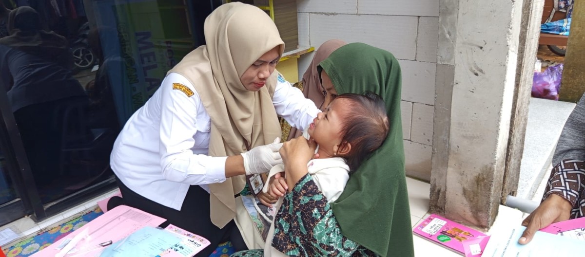 Monev Imunisasi dalam Giat Posyandu Balita Wedung