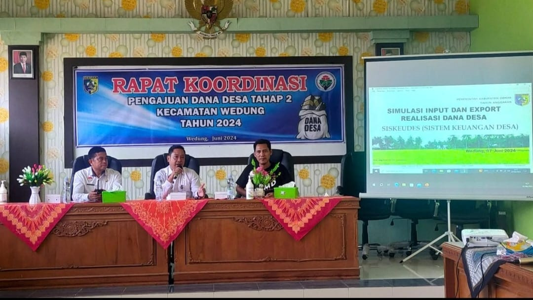 Rapat Koordinasi Pengajuan Dana Desa Tahap 2 Kecamatan Wedung Tahun 2024