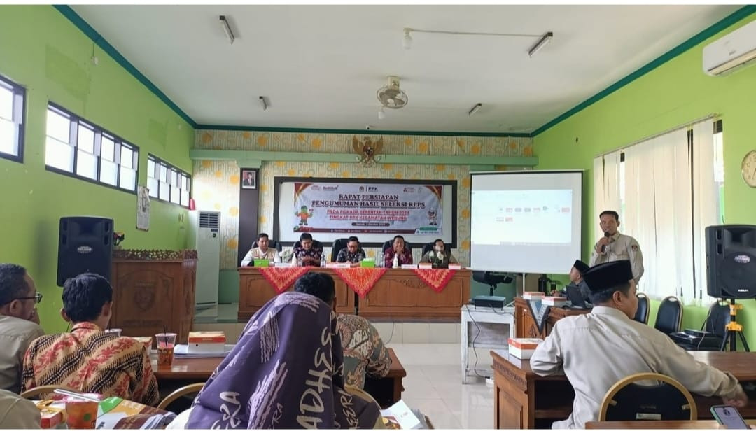 Rapat Persiapan Pengumuman hasil Seleksi KPPS pada Pilkada Serentak Tahun 2024 Tingkat PPK Kecamatan Wedung