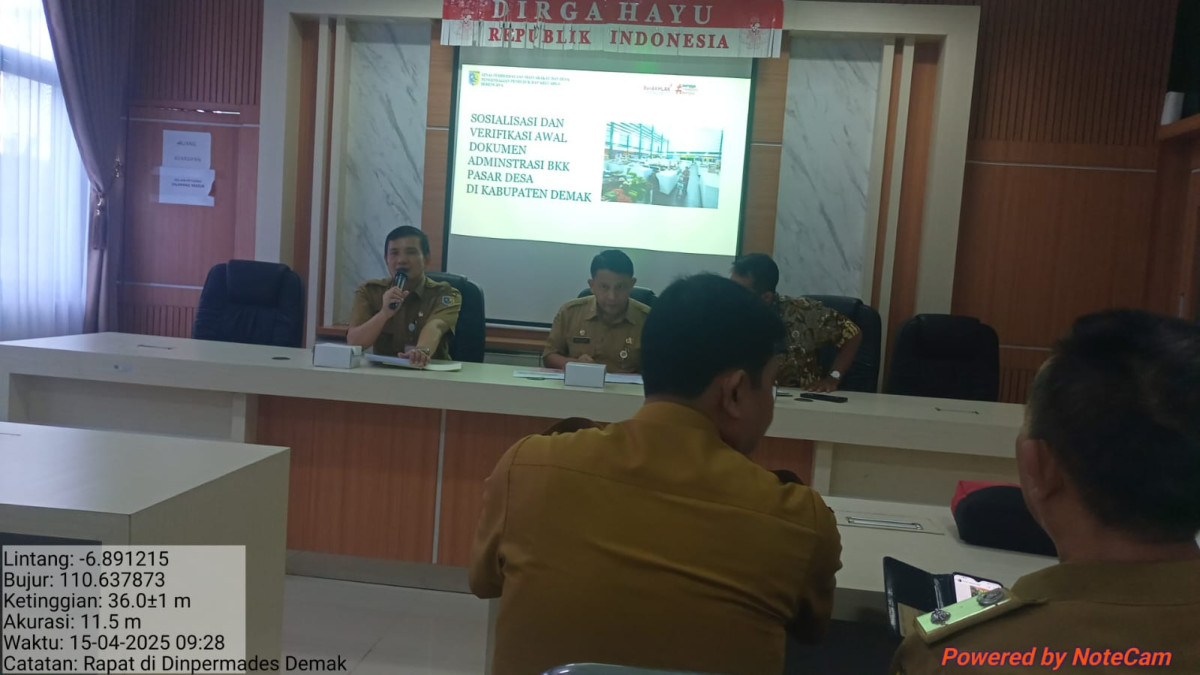 Sosialisasi dan Verifikasi Awal Administrasi BKK Pasar Desa di Kabupaten Demak