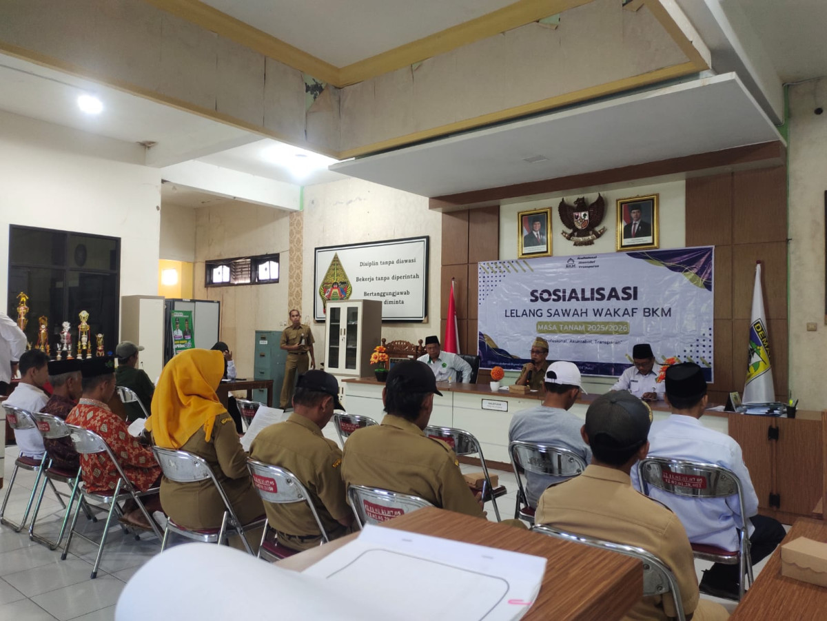 SOSIALISASI LELANG SAWAH WAKAF BKM MASA TANAM 2025/2026 "Profesional, Akuntabel,Transparan"
