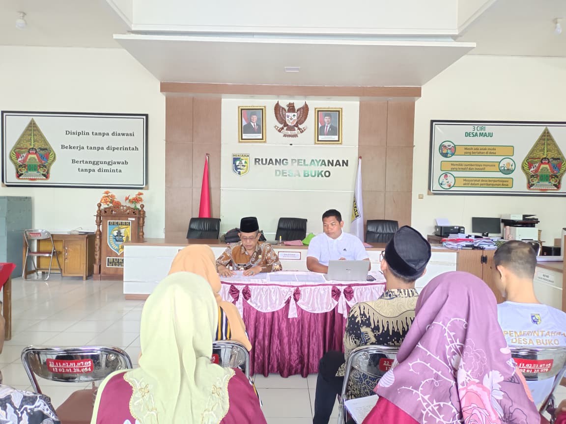 Rapat Koordinasi Pemerintah Desa untuk Pembahasan  Tertib Pajak PBB di Desa Buko Kabupaten Demak Tahun 2026
