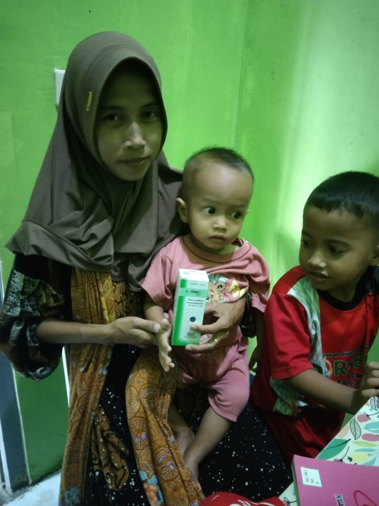 Pemberian susu zink untuk baduta kurang gizi